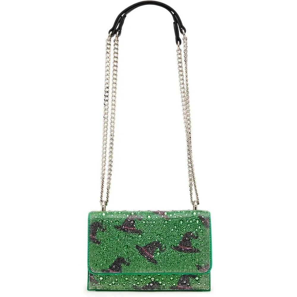 Convertible Rhinestone Bag Womens Pink Green Crossbody Shoulder with Magnetic